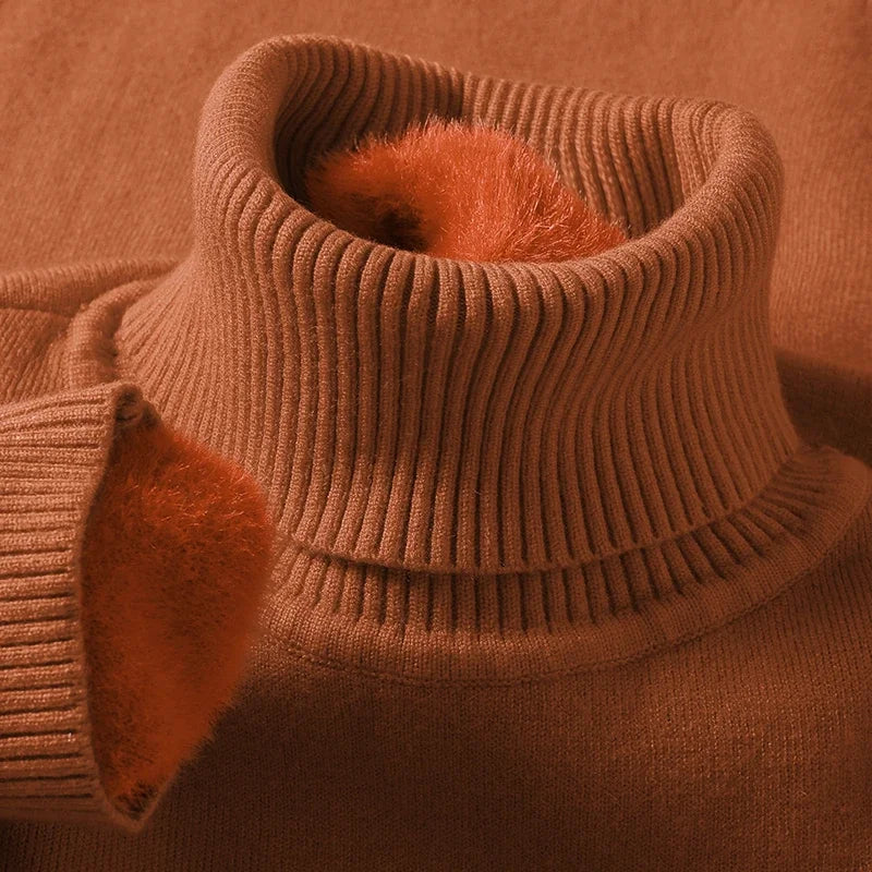 Heritage Knit Turtleneck Sweater – Solid Color