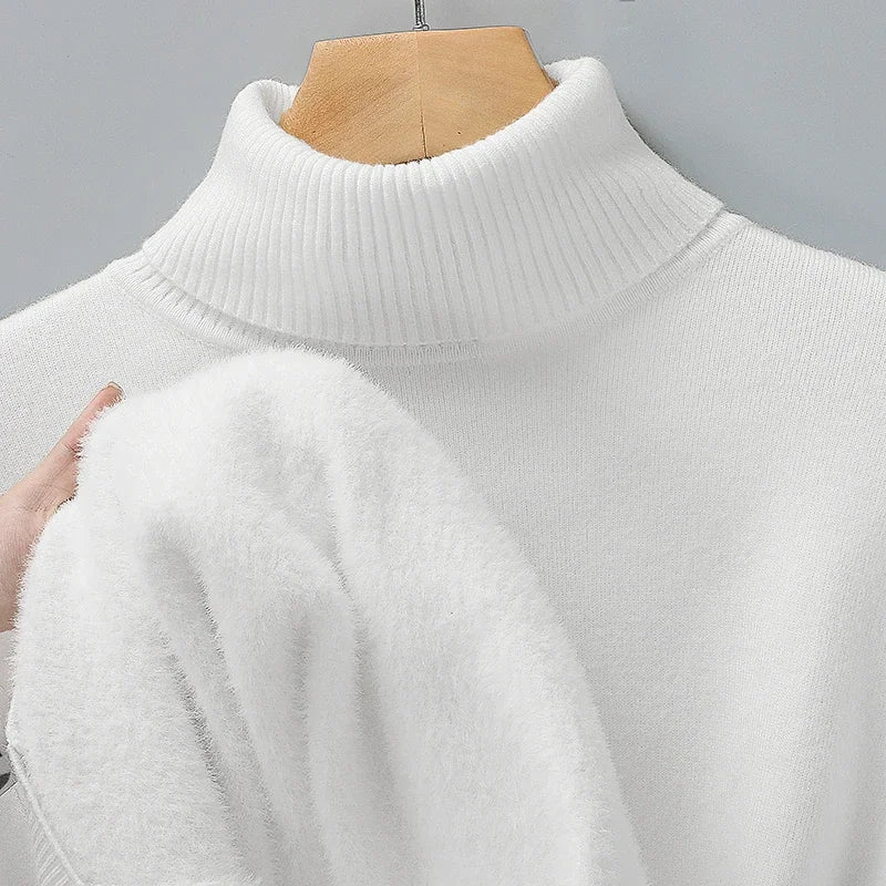 Heritage Knit Turtleneck Sweater – Solid Color
