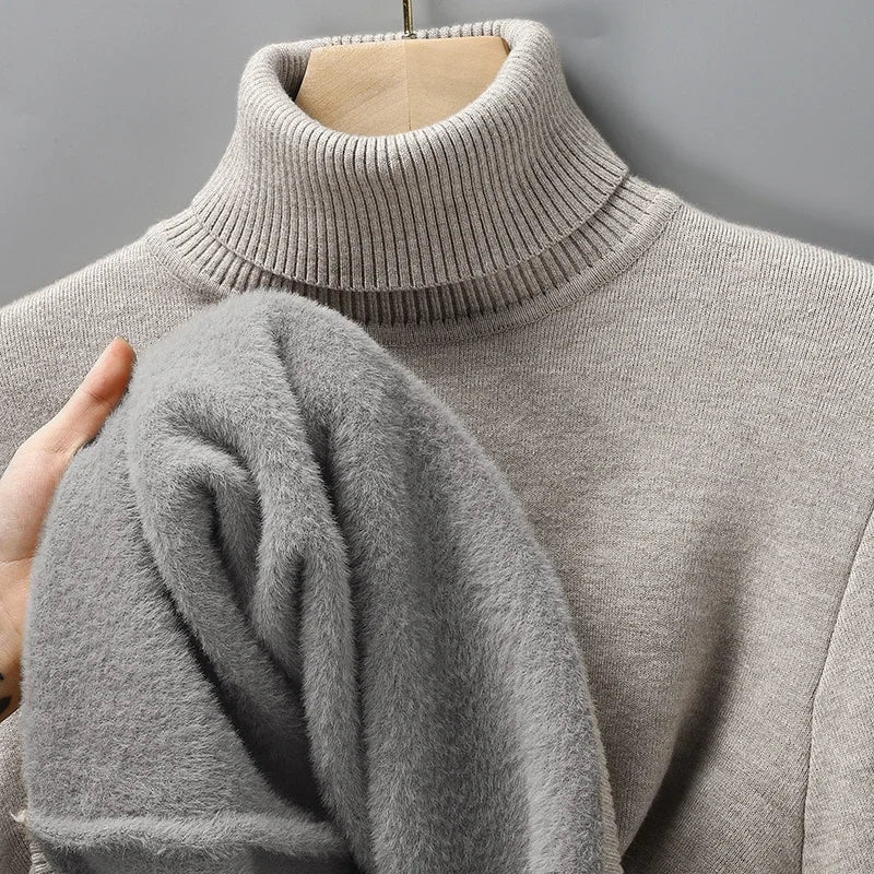 Heritage Knit Turtleneck Sweater – Solid Color