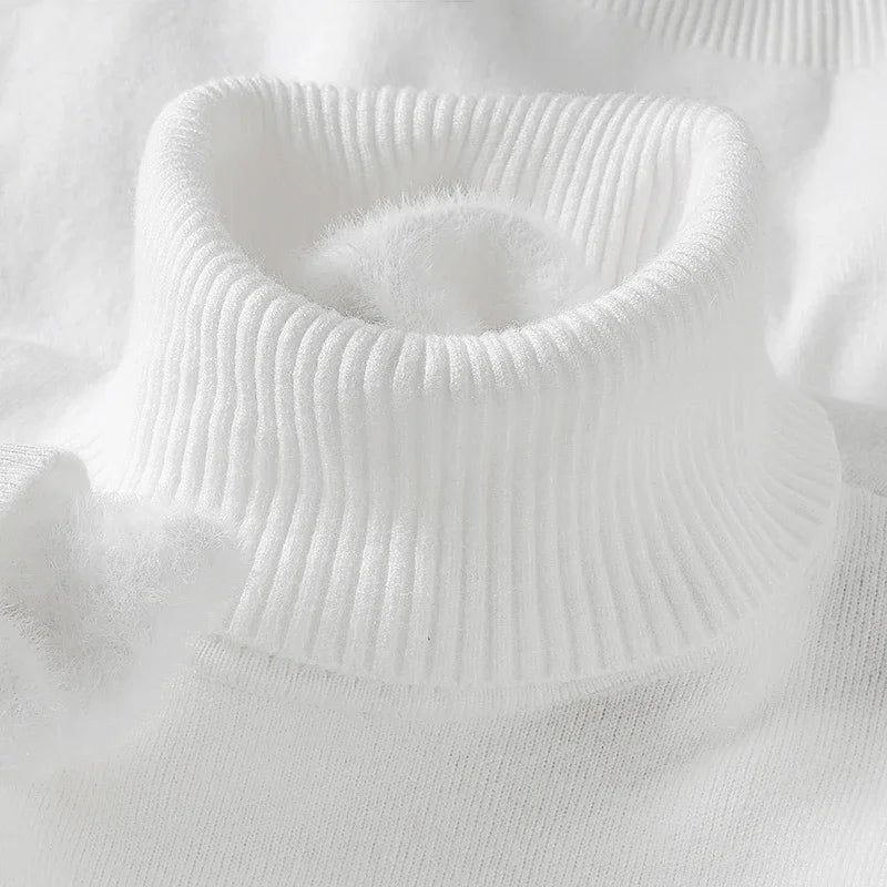 Heritage Knit Turtleneck Sweater – Solid Color