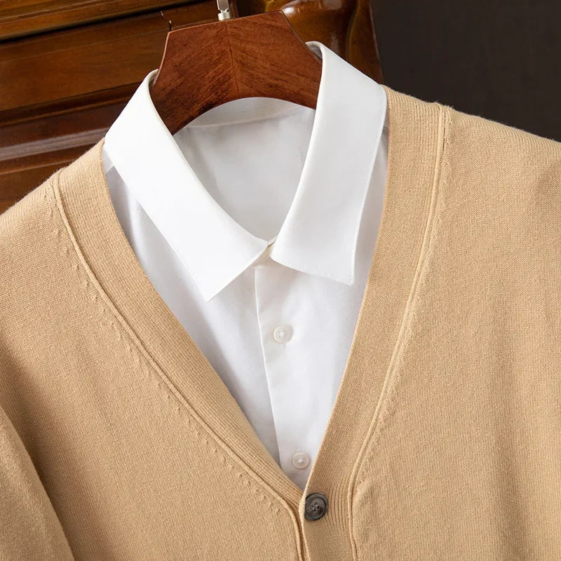 Heritage V-Neck Knit Cardigan for Men
