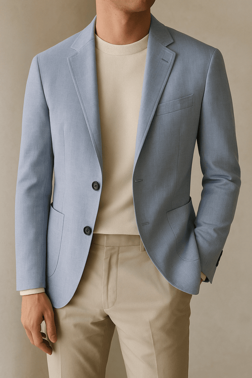 Azure Breeze Lightweight Sunroof Blazer - We Are Old Money 38AC93B373D643AB8D2F26F3B37EB6FC