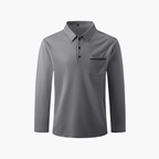 Old Money Casual Long Sleeved Polo  Shirt - We Are Old Money 0283817908244E95B0B3D77BCF21ED02