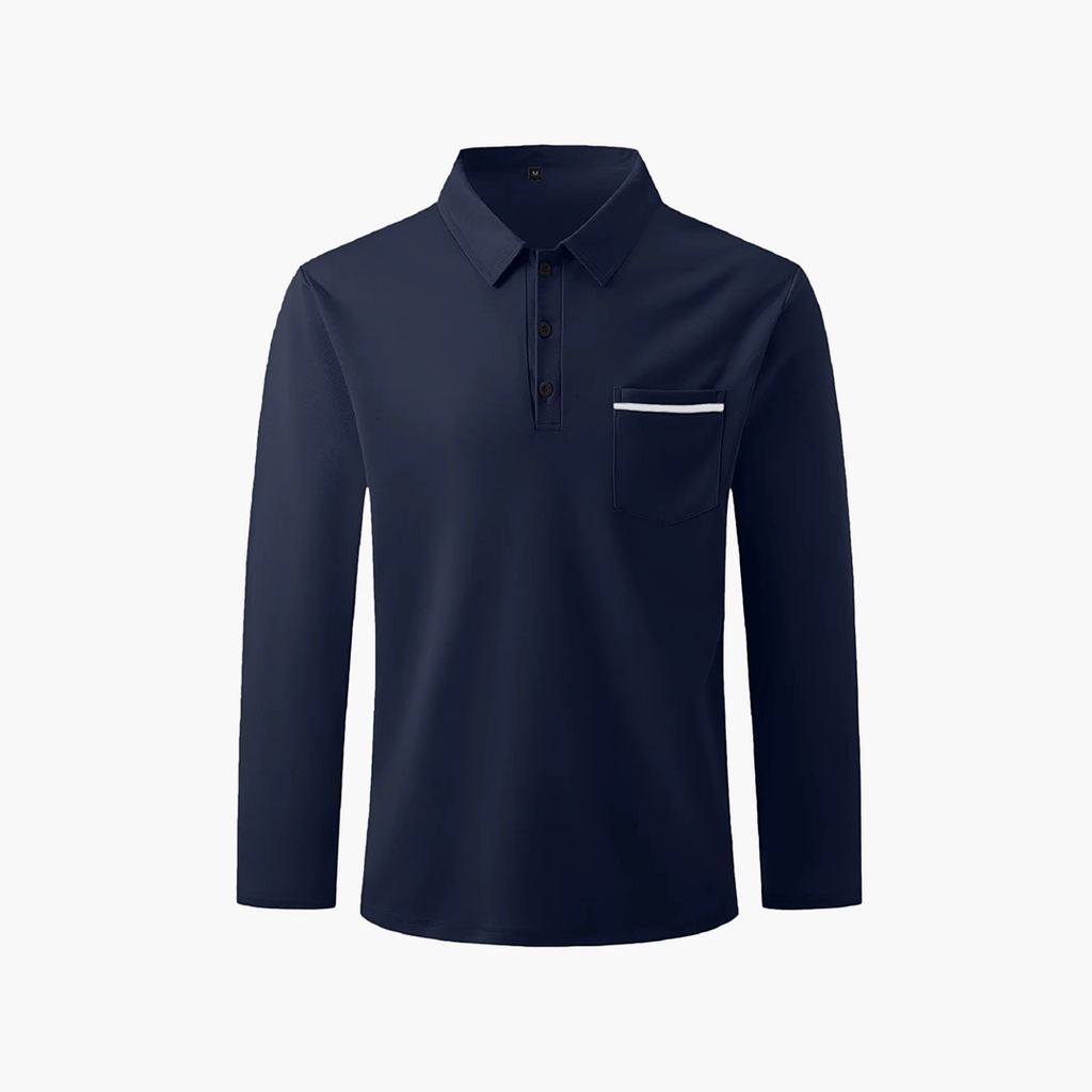 Old Money Casual Long Sleeved Polo  Shirt - We Are Old Money 0283817908244E95B0B3D77BCF21ED02