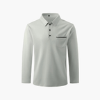 Old Money Casual Long Sleeved Polo  Shirt - We Are Old Money 0283817908244E95B0B3D77BCF21ED02