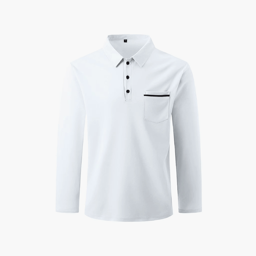 Old Money Casual Long Sleeved Polo  Shirt - We Are Old Money 0283817908244E95B0B3D77BCF21ED02