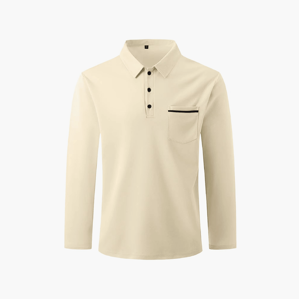 Old Money Casual Long Sleeved Polo  Shirt - We Are Old Money 0283817908244E95B0B3D77BCF21ED02