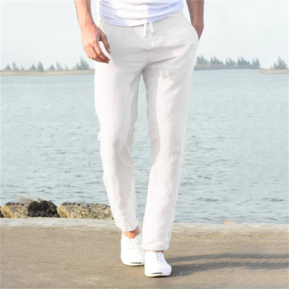 Belgravia Linen Drawstring Trousers - We Are Old Money 2B0005E983DA465AB81980A985FE392E