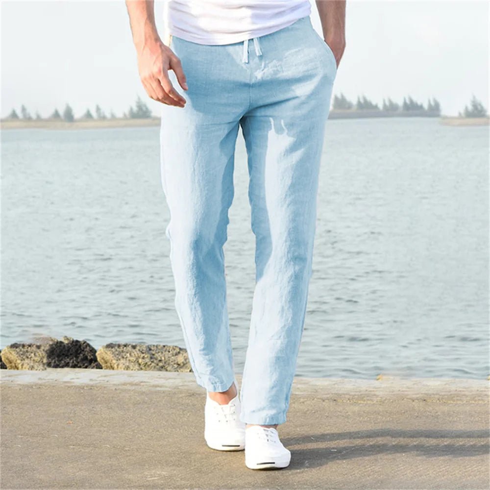 Belgravia Linen Drawstring Trousers - We Are Old Money B3A0E63CFDDA469BAE7E52A957DF917B