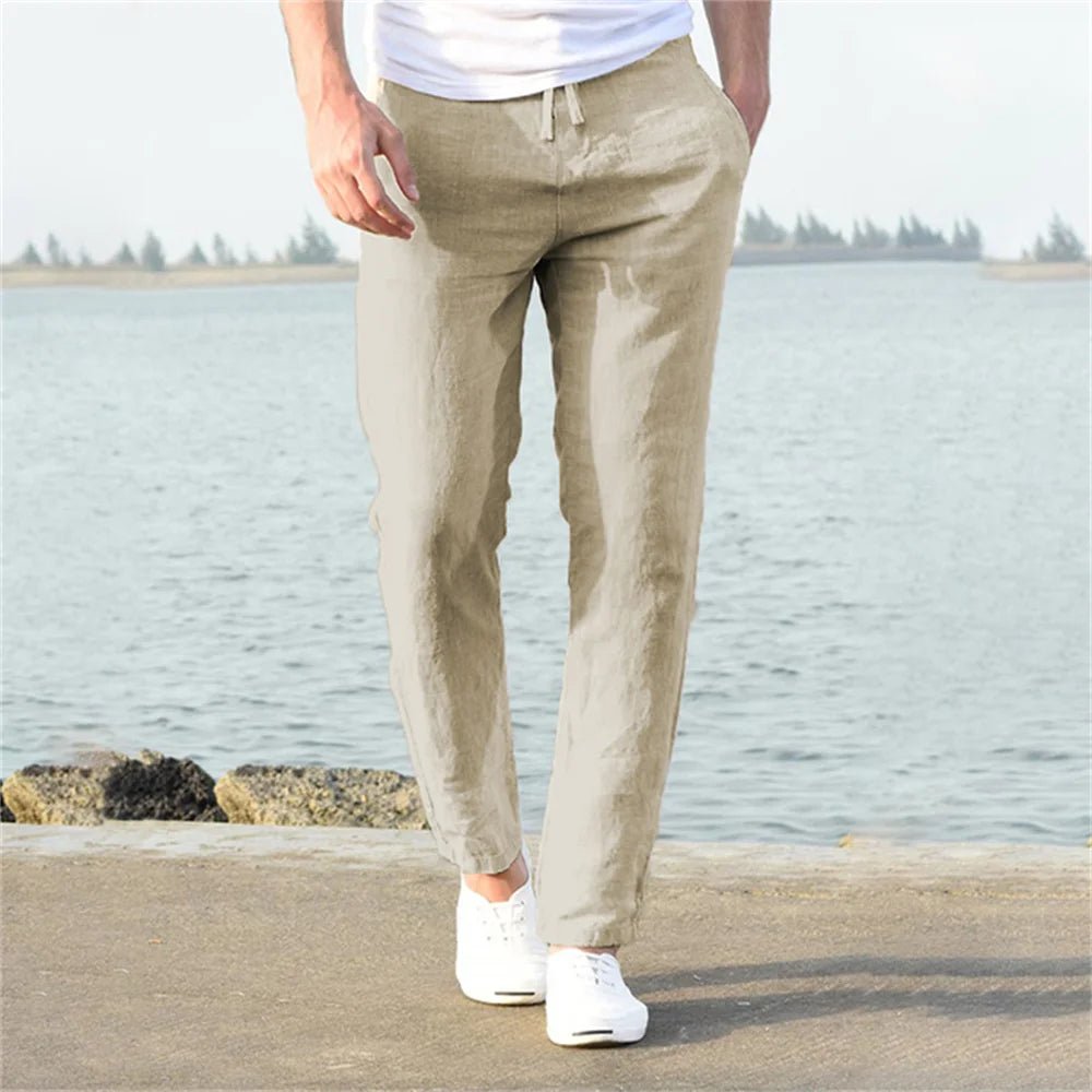 Belgravia Linen Drawstring Trousers - We Are Old Money 3E362D557D4B45418F280C802BF9EA86