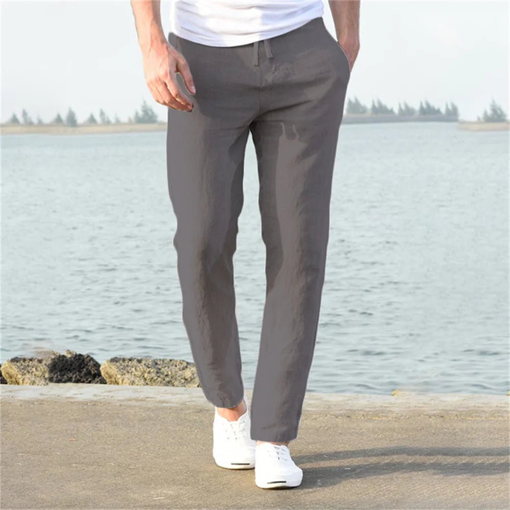 Belgravia Linen Drawstring Trousers - We Are Old Money 244BFD6F46A84E99823CB63A05CEF2B8