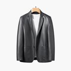 Old Money Men's Casual Leather Coat - We Are Old Money CBE457B7C6884286B4A2DA2B1DFFBF4C