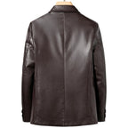 Old Money Men's Casual Leather Coat - We Are Old Money CBE457B7C6884286B4A2DA2B1DFFBF4C