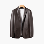 Old Money Men's Casual Leather Coat - We Are Old Money CBE457B7C6884286B4A2DA2B1DFFBF4C
