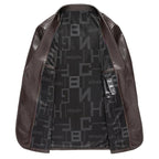 Old Money Men's Casual Leather Coat - We Are Old Money CBE457B7C6884286B4A2DA2B1DFFBF4C