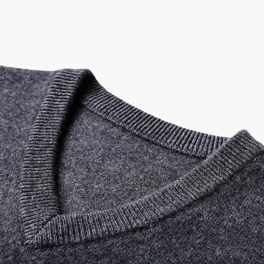 Trustee V-Neck Cashmere Sweater Gray
