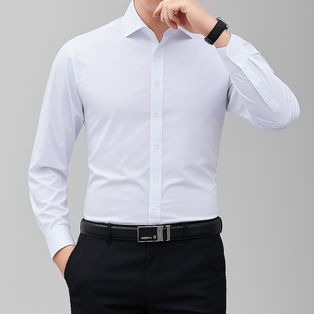 Old Money Men’s Classic White Long Sleeve - We Are Old Money EEB5A6E163924218B5B18E3714030706