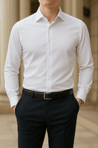 Old Money Men’s Classic White Long Sleeve - We Are Old Money EEB5A6E163924218B5B18E3714030706