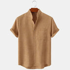 Classic Hemp Short Sleeve Shirt for Men - We Are Old Money 68D387242D7E4D21A1313E7C2C6DFB68