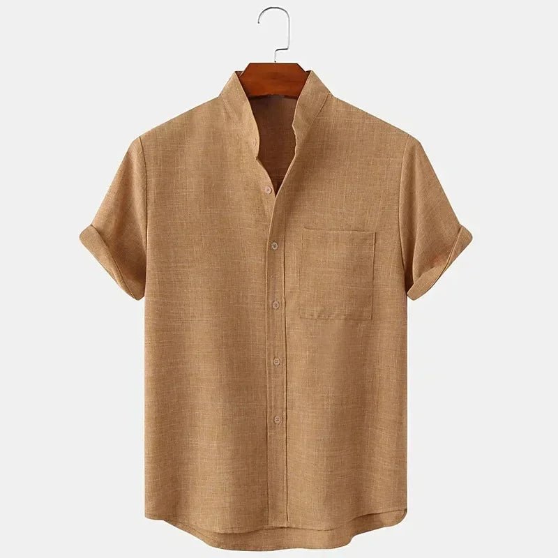 Classic Hemp Short Sleeve Shirt for Men - We Are Old Money 68D387242D7E4D21A1313E7C2C6DFB68