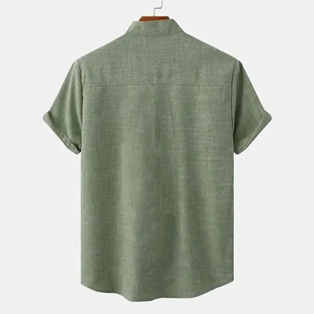 Classic Hemp Short Sleeve Shirt for Men - We Are Old Money 68D387242D7E4D21A1313E7C2C6DFB68