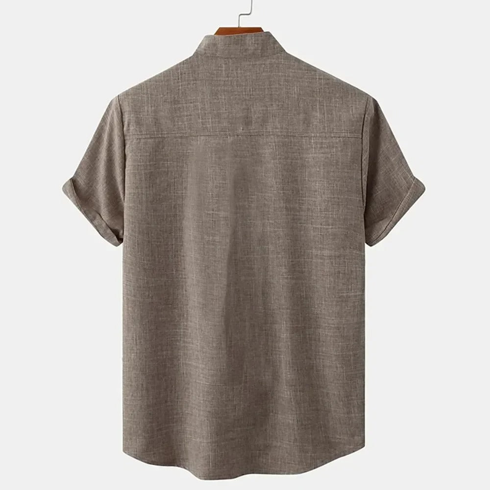 Classic Hemp Short Sleeve Shirt for Men - We Are Old Money F7E648CFB9964FC598171600264C988E