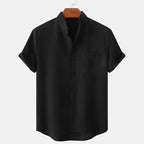 Classic Hemp Short Sleeve Shirt for Men - We Are Old Money 68D387242D7E4D21A1313E7C2C6DFB68