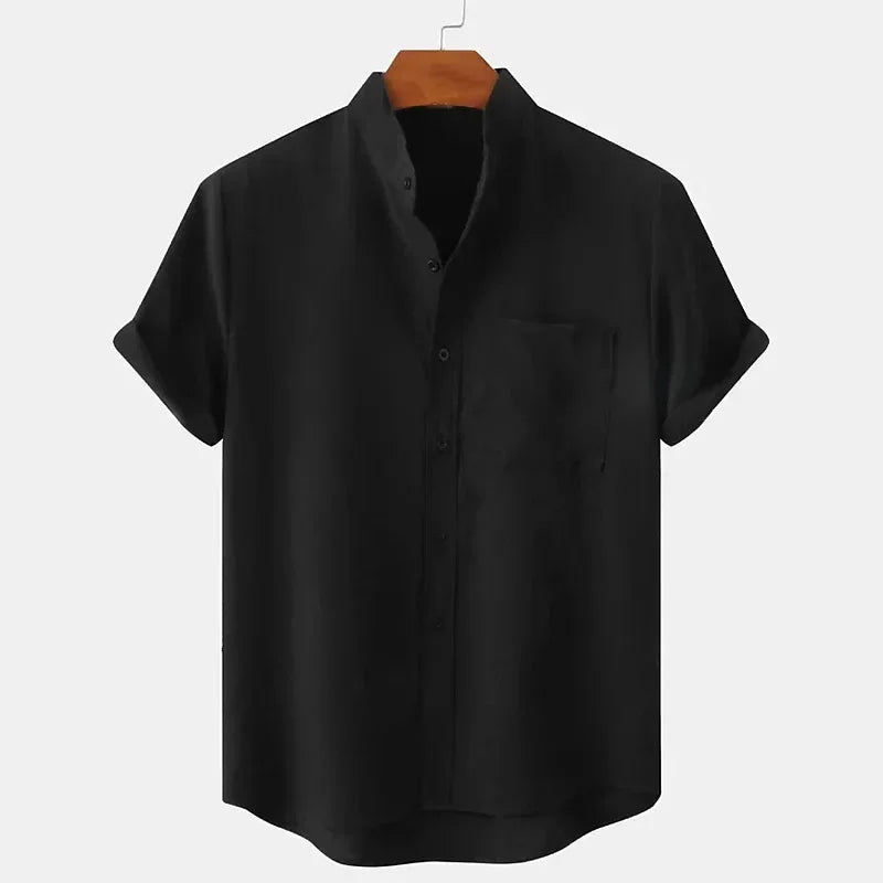 Classic Hemp Short Sleeve Shirt for Men - We Are Old Money 68D387242D7E4D21A1313E7C2C6DFB68