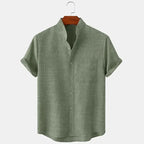 Classic Hemp Short Sleeve Shirt for Men - We Are Old Money 68D387242D7E4D21A1313E7C2C6DFB68