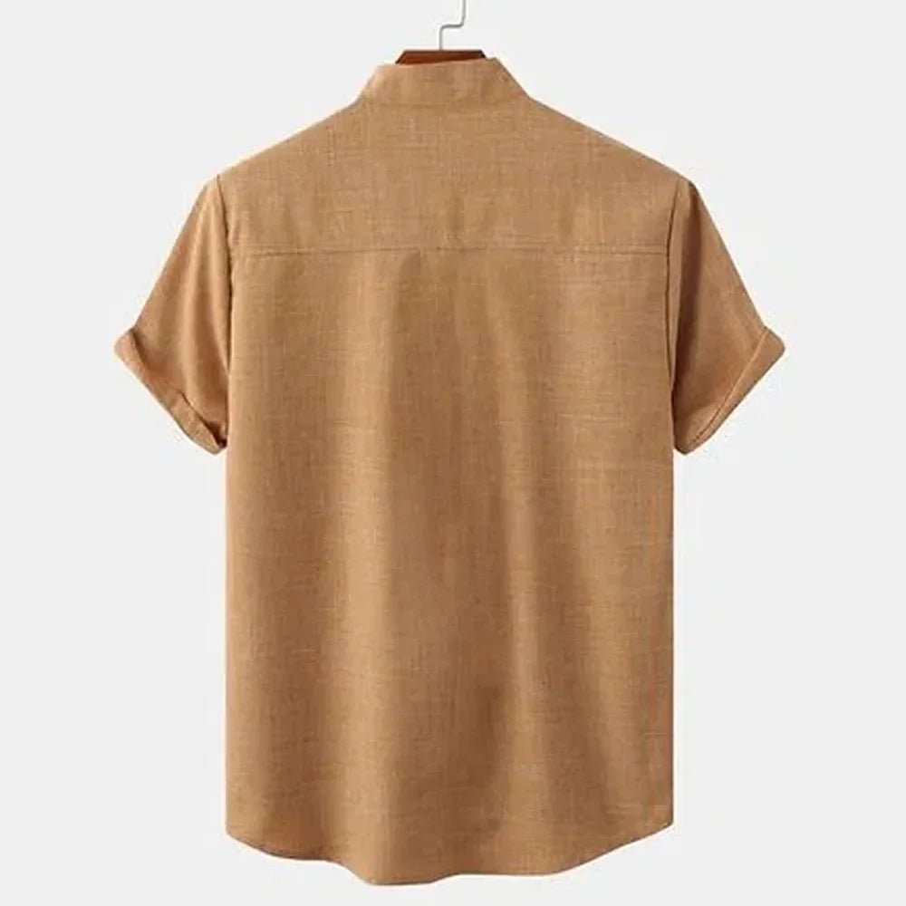 Classic Hemp Short Sleeve Shirt for Men - We Are Old Money 68D387242D7E4D21A1313E7C2C6DFB68
