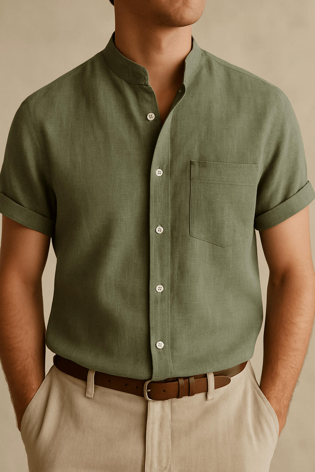 Classic Hemp Short Sleeve Shirt for Men - We Are Old Money 68D387242D7E4D21A1313E7C2C6DFB68