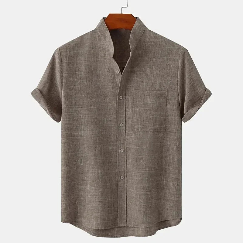 Classic Hemp Short Sleeve Shirt for Men - We Are Old Money 68D387242D7E4D21A1313E7C2C6DFB68