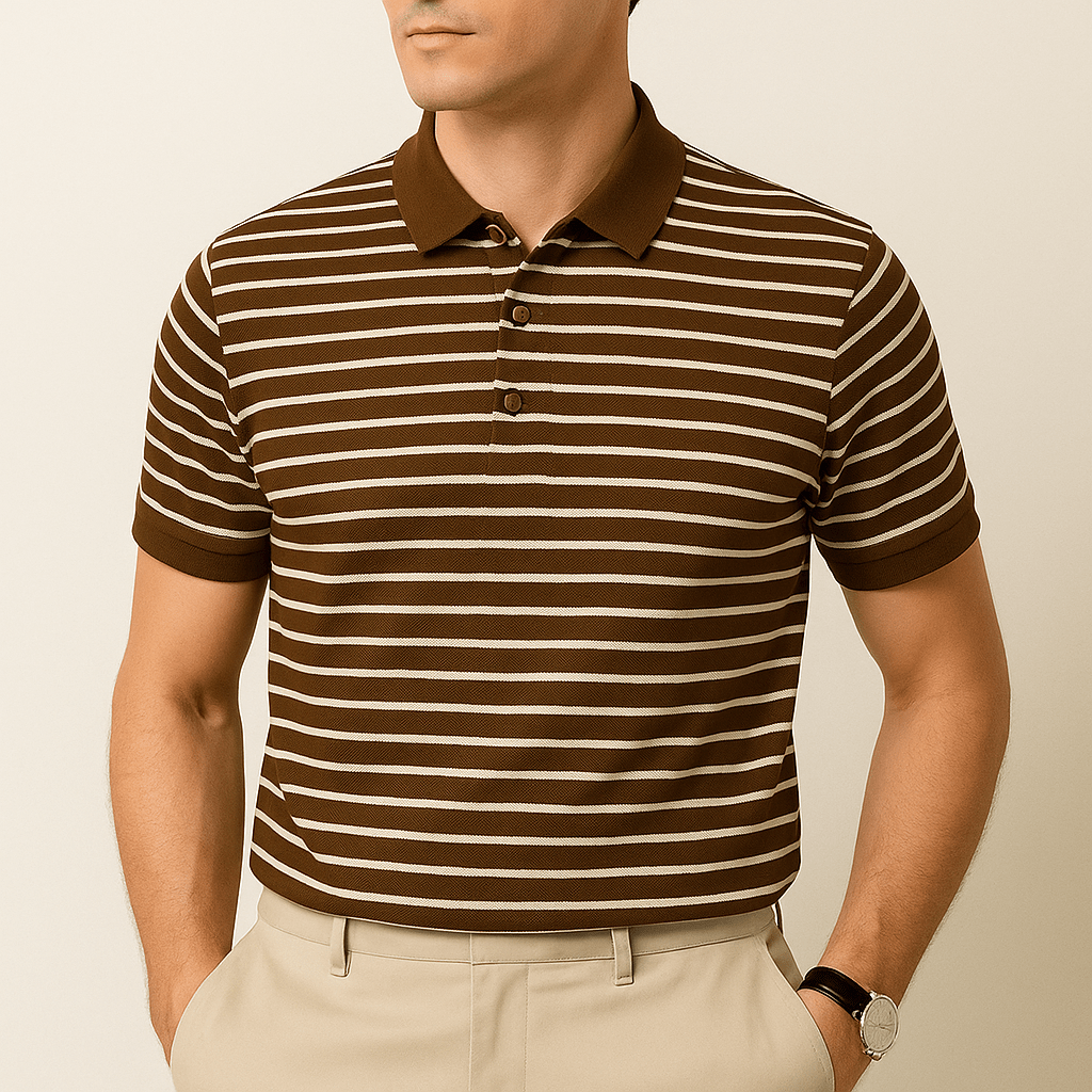 Classic Striped Polo – Business Casual - We Are Old Money 9D353F9FDF13498FBE771875519C8784