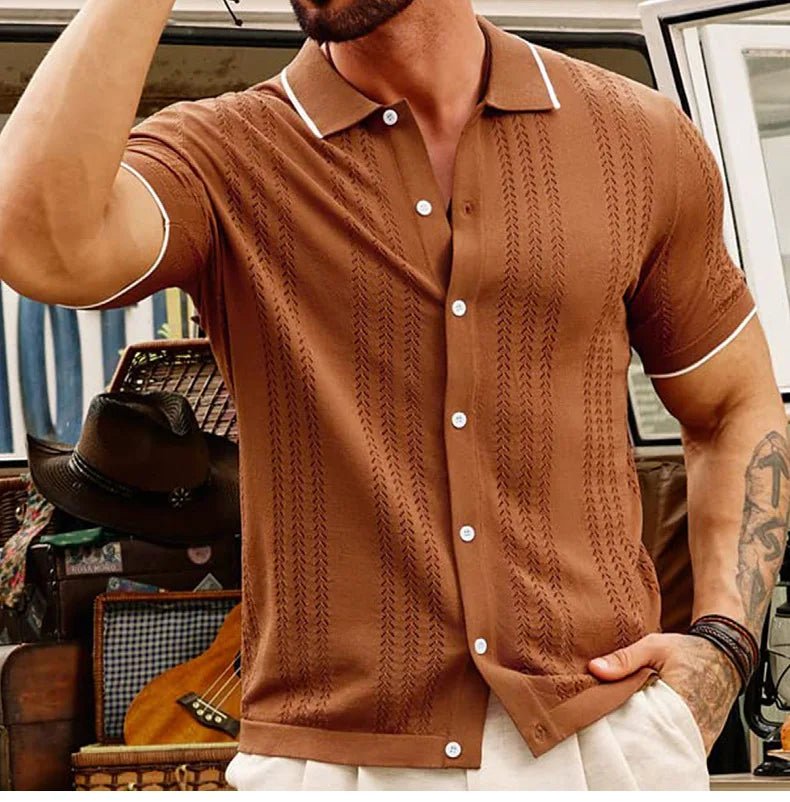 Old Money Short Sleeve Knitted Polo - We Are Old Money 5E114CF27CF14CE79853045868B9DFDE