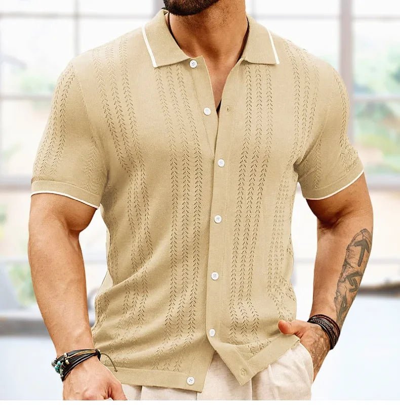 Old Money Short Sleeve Knitted Polo - We Are Old Money 5E114CF27CF14CE79853045868B9DFDE