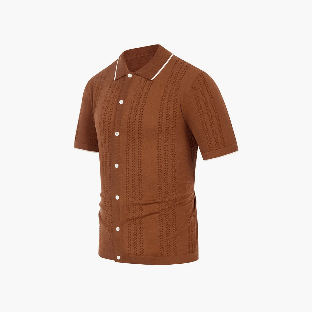 Old Money Short Sleeve Knitted Polo - We Are Old Money 5E114CF27CF14CE79853045868B9DFDE
