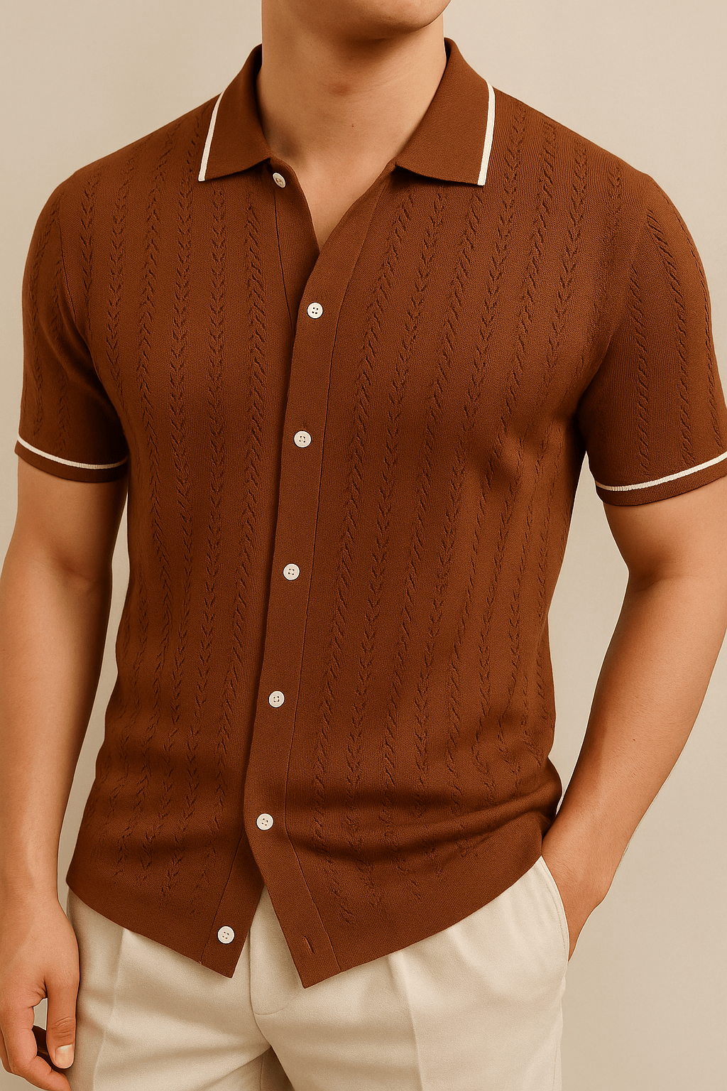 Old Money Short Sleeve Knitted Polo - We Are Old Money 5E114CF27CF14CE79853045868B9DFDE