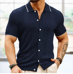 Old Money Short Sleeve Knitted Polo - We Are Old Money 5E114CF27CF14CE79853045868B9DFDE