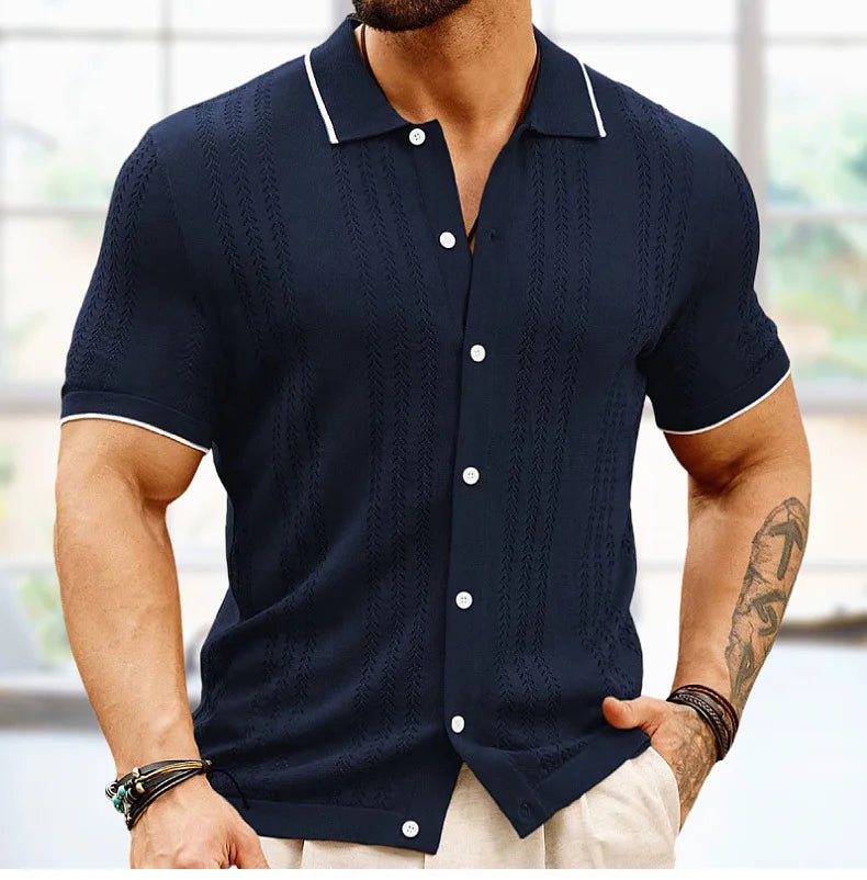 Old Money Short Sleeve Knitted Polo - We Are Old Money 5E114CF27CF14CE79853045868B9DFDE
