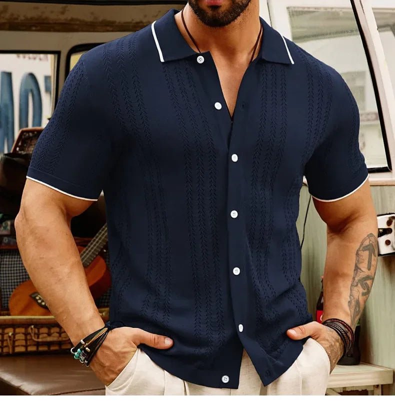 Old Money Short Sleeve Knitted Polo - We Are Old Money 5E114CF27CF14CE79853045868B9DFDE