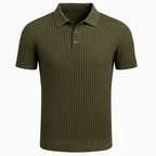 Old Money Knit Lapel Short Sleeve Polo Shirt - We Are Old Money 0BDE85038C7040179B25A15FA1DA26A1