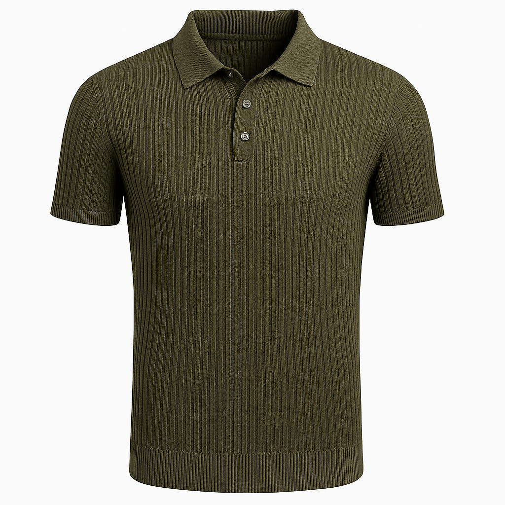 Old Money Knit Lapel Short Sleeve Polo Shirt - We Are Old Money 0BDE85038C7040179B25A15FA1DA26A1
