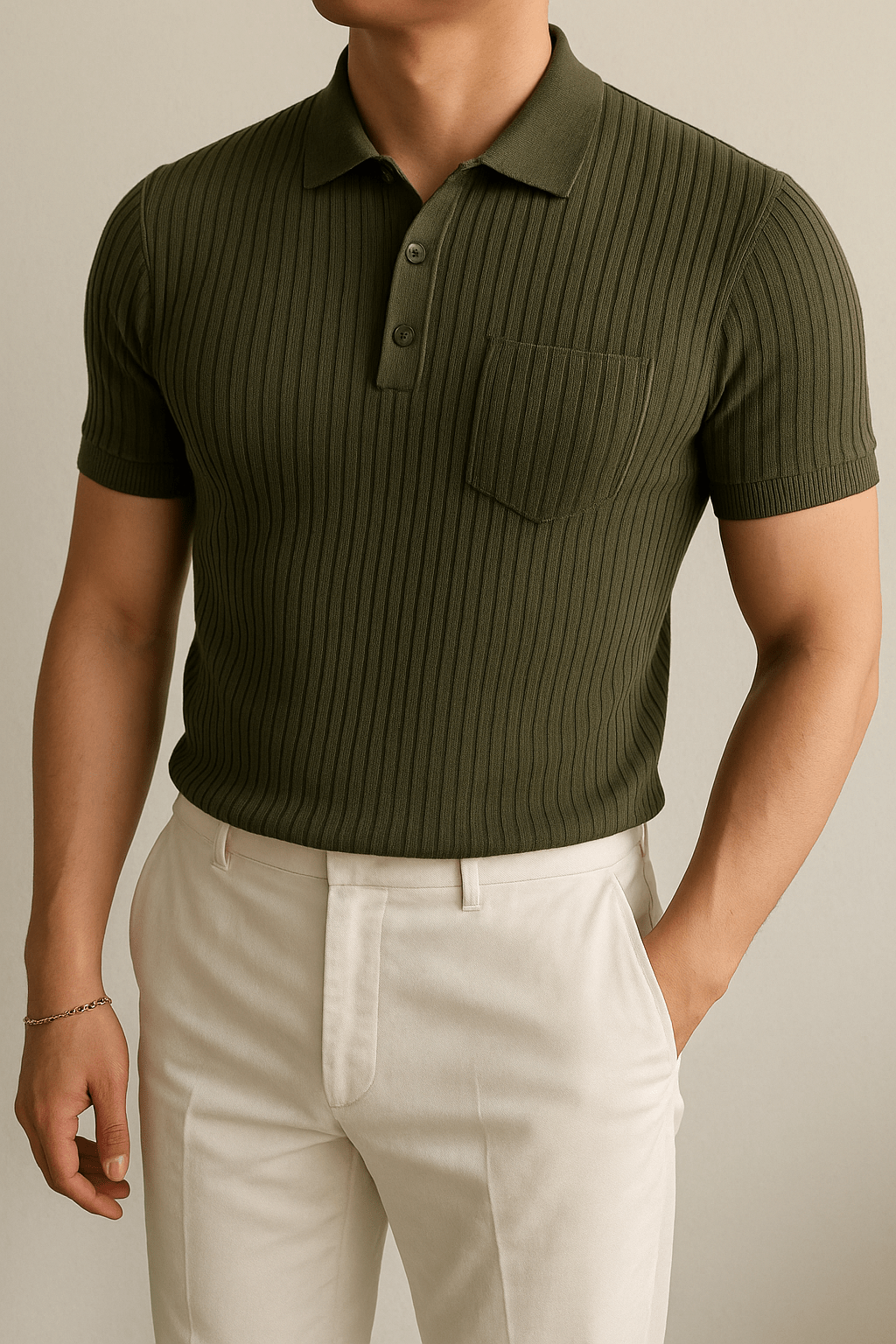Old Money Knit Lapel Short Sleeve Polo Shirt - We Are Old Money 0BDE85038C7040179B25A15FA1DA26A1