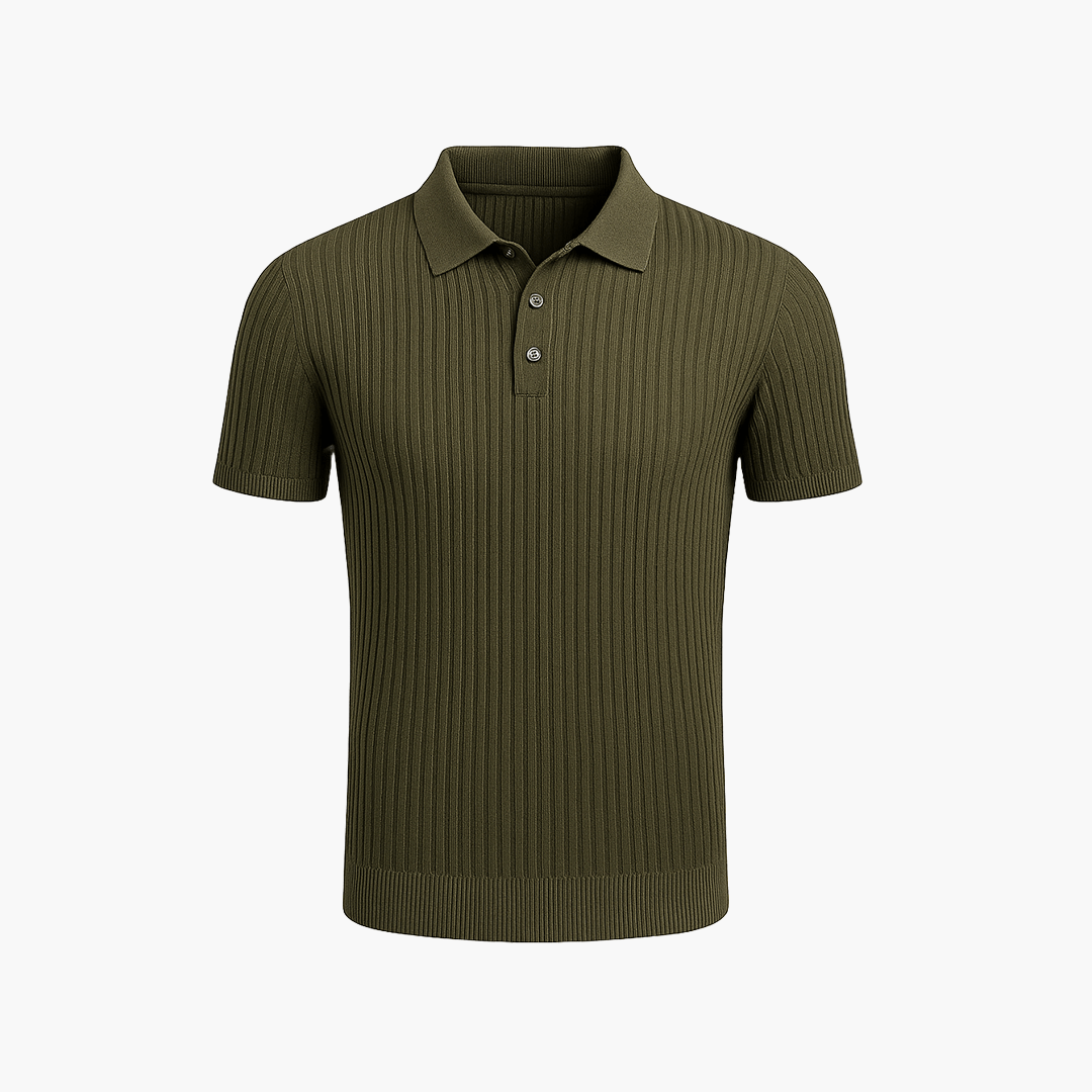 Old Money Knit Lapel Short Sleeve Polo Shirt - We Are Old Money 0BDE85038C7040179B25A15FA1DA26A1