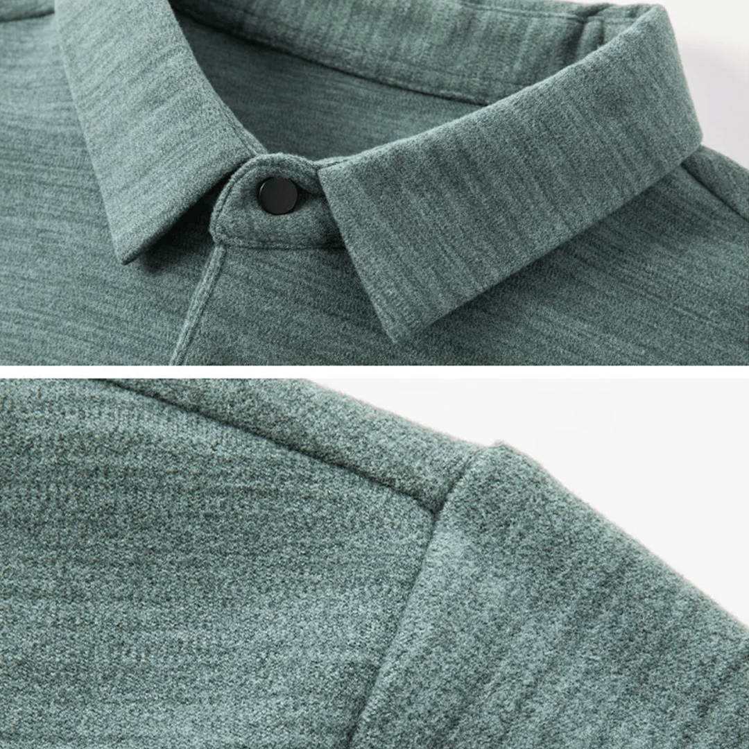 Estate Heathered Polo premium thick-gauge knit distinctive heathered finish substantial warmth visual depth versatile layering piece
