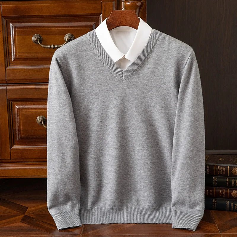 Old Money Heritage Cashmere V-Neck - We Are Old Money 4422B1F2CEB54B02AAE96EF623363569