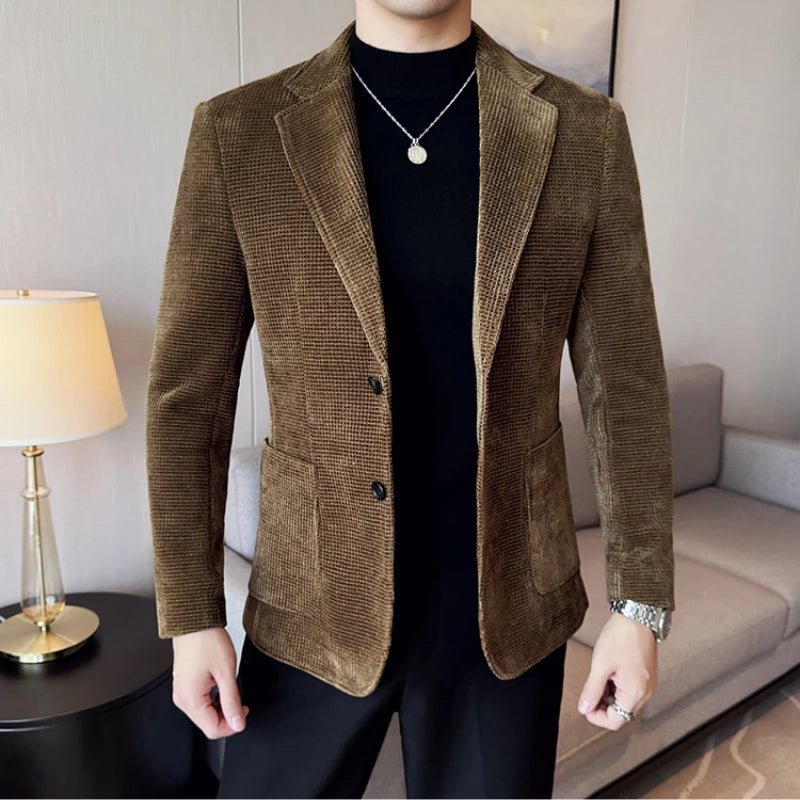 Old Money Men’s Corduroy Suit Blazer - We Are Old Money 45EA36FA83D642DCAA1D4842D5A85087