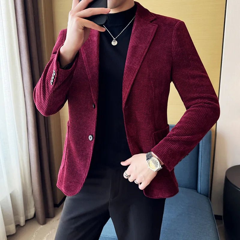 Old Money Men’s Corduroy Suit Blazer - We Are Old Money 45EA36FA83D642DCAA1D4842D5A85087