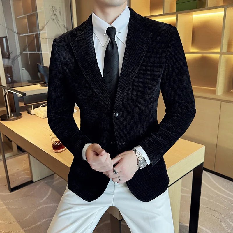 Old Money Men’s Corduroy Suit Blazer - We Are Old Money 45EA36FA83D642DCAA1D4842D5A85087