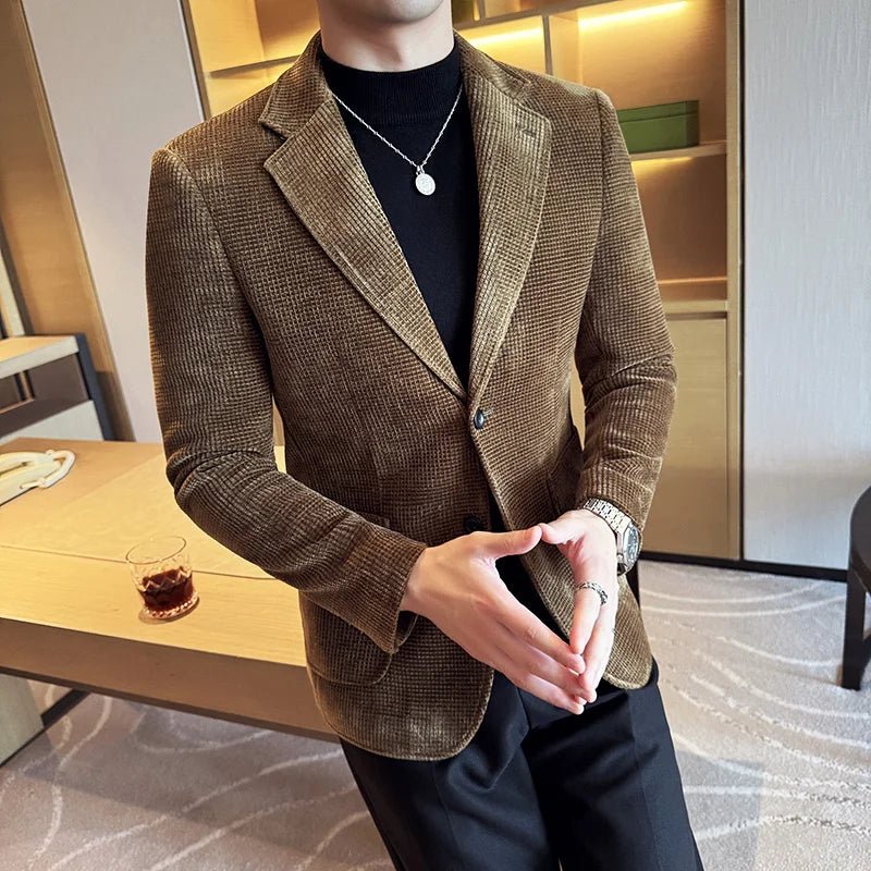 Old Money Men’s Corduroy Suit Blazer - We Are Old Money 45EA36FA83D642DCAA1D4842D5A85087